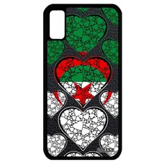 Чехол на смартфон iPhone XS, "Флаг Алжира с сердцем" Туризм Государственный Utaupia