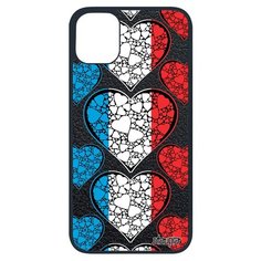 Чехол на смартфон iPhone 11 pro, "Флаг Люксембурга с сердцем" Страна Туризм Utaupia