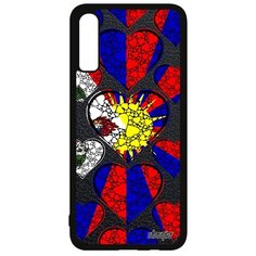 Чехол на смартфон Samsung Galaxy A70, "Флаг Тибета с сердцем" Любовь Страна Utaupia