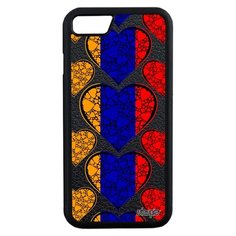 Чехол на смартфон Apple iPhone 8, "Флаг Армении с сердцем" Государственный Туризм Utaupia