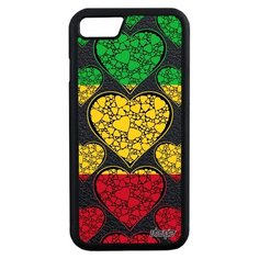 Чехол на смартфон iPhone 8, "Флаг Мали с сердцем" Путешествие Страна Utaupia