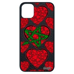 Чехол на смартфон Apple iPhone 11 pro max, "Флаг Марокко с сердцем" Патриот Страна Utaupia