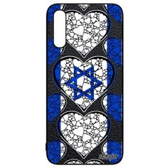 Чехол на смартфон Samsung Galaxy A50, "Флаг Израиля с сердцем" Патриот Путешествие Utaupia