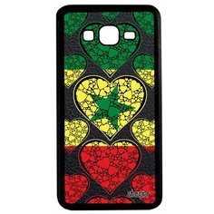 Чехол на смартфон Galaxy Grand Prime, "Флаг Сенегала с сердцем" Страна Государственный Utaupia