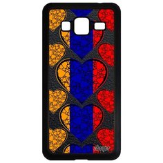 Чехол на смартфон Galaxy J3 2016, "Флаг Армении с сердцем" Страна Туризм Utaupia