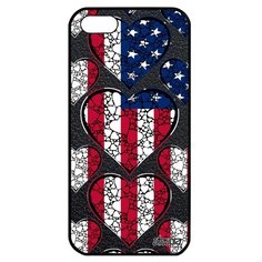 Чехол на смартфон Apple iPhone 5 5S SE, "Флаг Соединенных Штатов с сердцем" Туризм Любовь Utaupia