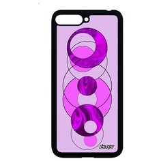 Чехол на смартфон Хуавей Y6 2018 уникальный дизайн Круги Узор Рисунок Utaupia