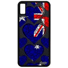 Чехол на смартфон iPhone XS Max, "Флаг Австралии с сердцем" Любовь Туризм Utaupia