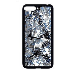 Чехол на смартфон Хуавей Y6 2018 французский дизайн Мраморный фон Спираль Зигзаг Utaupia