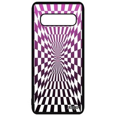 Чехол на смартфон Самсунг Галакси S10 Плюс оригинальный дизайн Иллюзия шахмат Двухцветный Utaupia