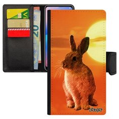 Чехол-книжка на смартфон Samsung Galaxy S7 французский дизайн Кролик Домашний Трус Utaupia