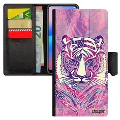 Чехол-книжка на смартфон Samsung Galaxy A10 французский дизайн Тигр Джунгли Охота Utaupia