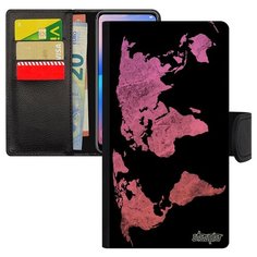 Чехол-книжка на смартфон Apple iPhone 8 Plus оригинальный дизайн Карта мира Глобус Материк Utaupia