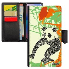 Чехол-книжка на смартфон Samsung Galaxy A5 2017 французский дизайн Панда Большая Panda Utaupia