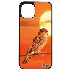 Чехол на смартфон iPhone 12 mini, "Воробей" Городской Маленький Utaupia