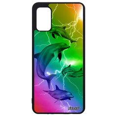 Чехол на смартфон Galaxy A41, "Дельфины" Киты Животные Utaupia