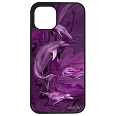Чехол на смартфон iPhone 12, "Дельфины" Киты Океан Utaupia