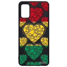 Чехол на смартфон Galaxy A41, "Флаг Гвинеи с сердцем" Путешествие Патриот Utaupia