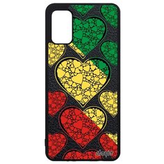 Чехол на смартфон Samsung Galaxy A41, "Флаг Конго Браззавиль с сердцем" Туризм Патриот Utaupia