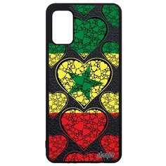 Чехол на смартфон Samsung Galaxy A41, "Флаг Сенегала с сердцем" Туризм Путешествие Utaupia