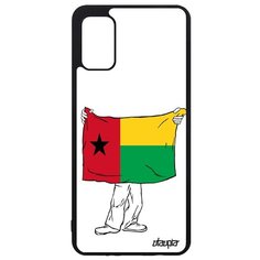 Чехол на смартфон Samsung Galaxy A41, "Флаг Гвинеи Бисау с руками" Патриот Туризм Utaupia