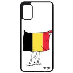 Чехол на смартфон Samsung Galaxy A41, "Флаг Бельгии с руками" Туризм Путешествие Utaupia