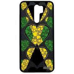 Чехол на смартфон Redmi 9, "Флаг Ямайки с сердцем" Туризм Государственный Utaupia