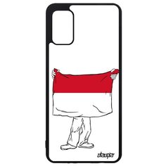 Чехол на смартфон Galaxy A41, "Флаг Монако с руками" Патриот Страна Utaupia
