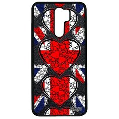 Чехол на смартфон Xiaomi Redmi 9, "Флаг английский с сердцем" Путешествие Страна Utaupia