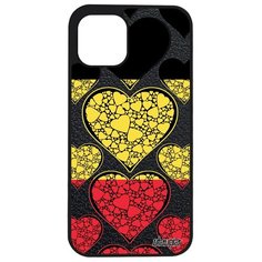 Чехол на смартфон Apple iPhone 12, "Флаг Бельгии с сердцем" Путешествие Туризм Utaupia