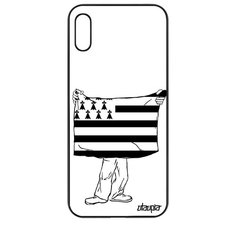 Чехол на смартфон Honor 8A, "Флаг Бретани с руками" Туризм Патриот Utaupia