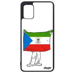 Чехол на смартфон Galaxy A31, "Флаг Гвинеи Экваториальной с руками" Туризм Путешествие Utaupia