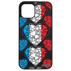 Чехол на смартфон iPhone 12 mini, "Флаг Люксембурга с сердцем" Патриот Государственный Utaupia