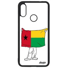 Чехол на смартфон Xiaomi Redmi Note 7, "Флаг Гвинеи Бисау с руками" Страна Патриот Utaupia