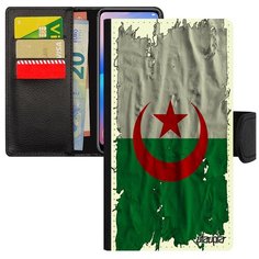Чехол-книжка на смартфон Apple iPhone SE 2020, "Флаг Алжира на ткани" Патриот Utaupia
