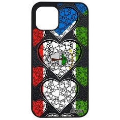 Чехол на смартфон iPhone 12 pro max, "Флаг Гвинеи Экваториальной с сердцем" Страна Патриот Utaupia