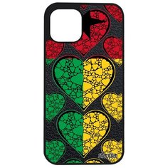 Чехол на смартфон Apple iPhone 12 pro max, "Флаг Гвинеи Бисау с сердцем" Государственный Utaupia