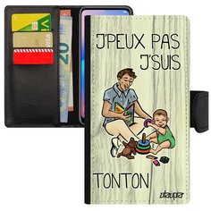 Чехол-книжка на смартфон Apple iPhone SE 2020, "Не могу - стал дядей!" Карикатура Юмор Utaupia