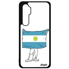 Чехол на смартфон Xiaomi Mi Note 10 Lite, "Флаг Аргентины с руками" Туризм Патриот Utaupia