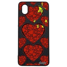Чехол на смартфон Samsung Galaxy A01, "Флаг Китая с сердцем" Любовь Страна Utaupia