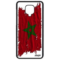 Чехол на смартфон Redmi Note 9S, "Флаг Марокко на ткани" Страна Utaupia