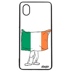 Чехол на смартфон Samsung Galaxy A01, "Флаг Ирландии с руками" Туризм Путешествие Utaupia