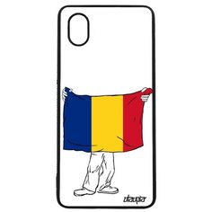 Чехол на смартфон Samsung Galaxy A01, "Флаг Румынии с руками" Страна Туризм Utaupia