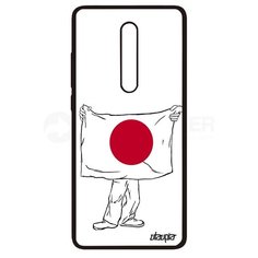 Чехол на смартфон Mi 9T, "Флаг Японии с руками" Государственный Страна Utaupia