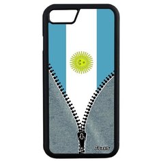 Чехол на смартфон Apple iPhone SE 2020, "Флаг Аргентины на молнии" Государственный Страна Utaupia