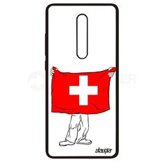 Чехол на смартфон Mi 9T Pro, "Флаг Швейцарии с руками" Путешествие Страна Utaupia