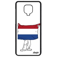 Чехол на смартфон Xiaomi Redmi Note 9S, "Флаг Голландии с руками" Страна Путешествие Utaupia