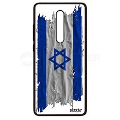 Чехол на смартфон Xiaomi Mi 9T, "Флаг Израиля на ткани" Страна Utaupia