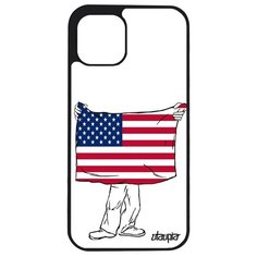 Чехол на смартфон iPhone 12 mini, "Флаг Соединенных Штатов с руками" Патриот Туризм Utaupia