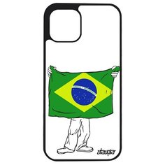 Чехол на смартфон Apple iPhone 12 mini, "Флаг Бразилии с руками" Патриот Путешествие Utaupia